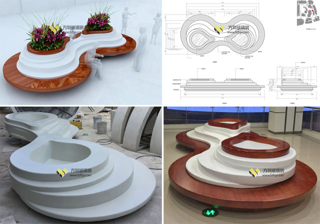 江西南昌商場創(chuàng)意家具玻璃鋼花盆座椅生產(chǎn)設(shè)計圖